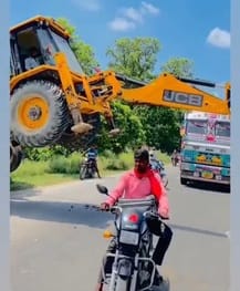 Video of JCB doing stunts on highway goes viral