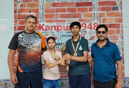 Suvigya and Sarthak won gold medal in table tennis competition