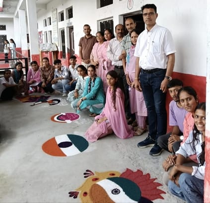 Made attractive and inspiring rangolis on Independence Day