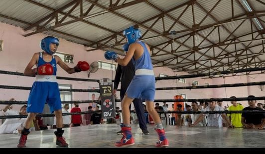 Somesh got first place in the 36 kg weight category of under-14 boxing