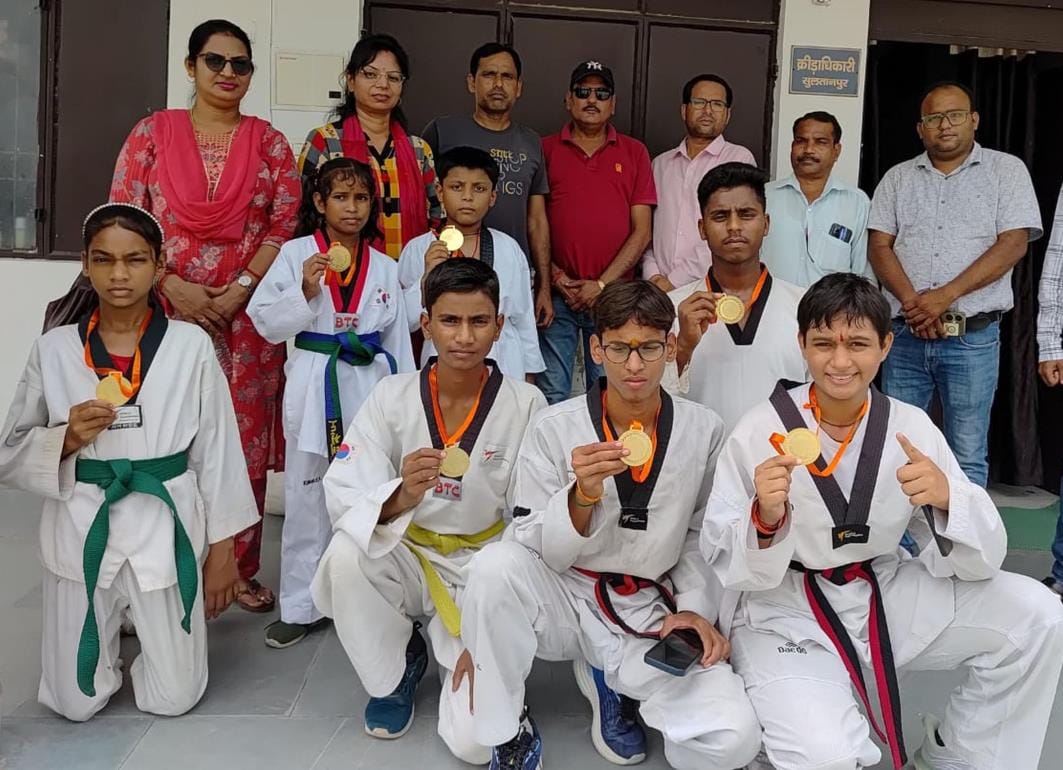 He showed his strength in the taekwondo competition