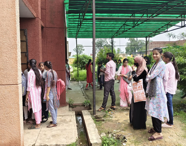 On the first day, 48 students took admission in MA