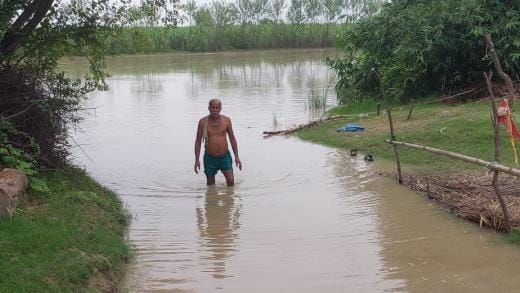 Flood water filled in eight villages, connecting roads cut off