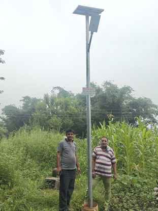MLA installed 108 solar energy lights in the assembly constituency