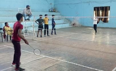 Himanshu was first and Aditya was second in badminton.