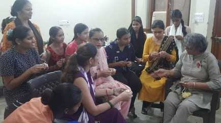 Taught crochet art to poor families
