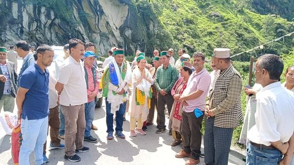 Revenue Minister Jagat Singh inspected Nigulseri NH
