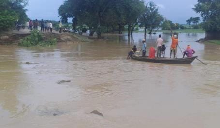 Flood water entered the villages