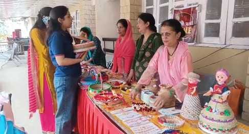 Rakhis made of pine leaves and silk thread became the center of attraction