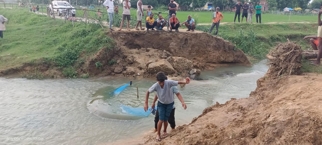 Phulwaria-Semradari road flowed