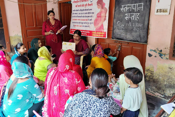 Tell women the benefits and correct methods of breastfeeding