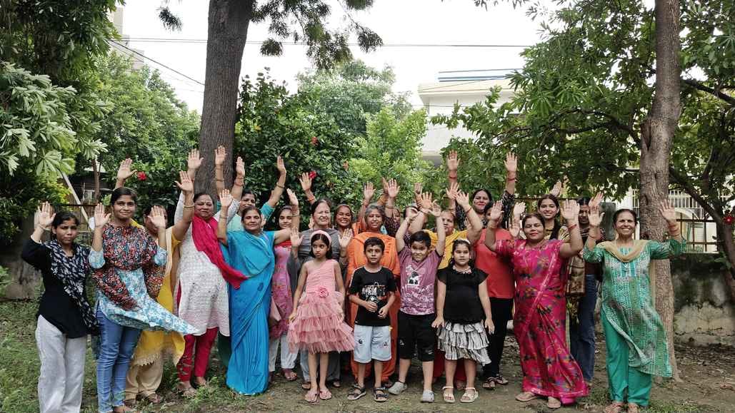 Environment-friendly rakhis were made and tied on trees
