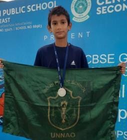 Ananya won silver medal in CBSE swimming competition