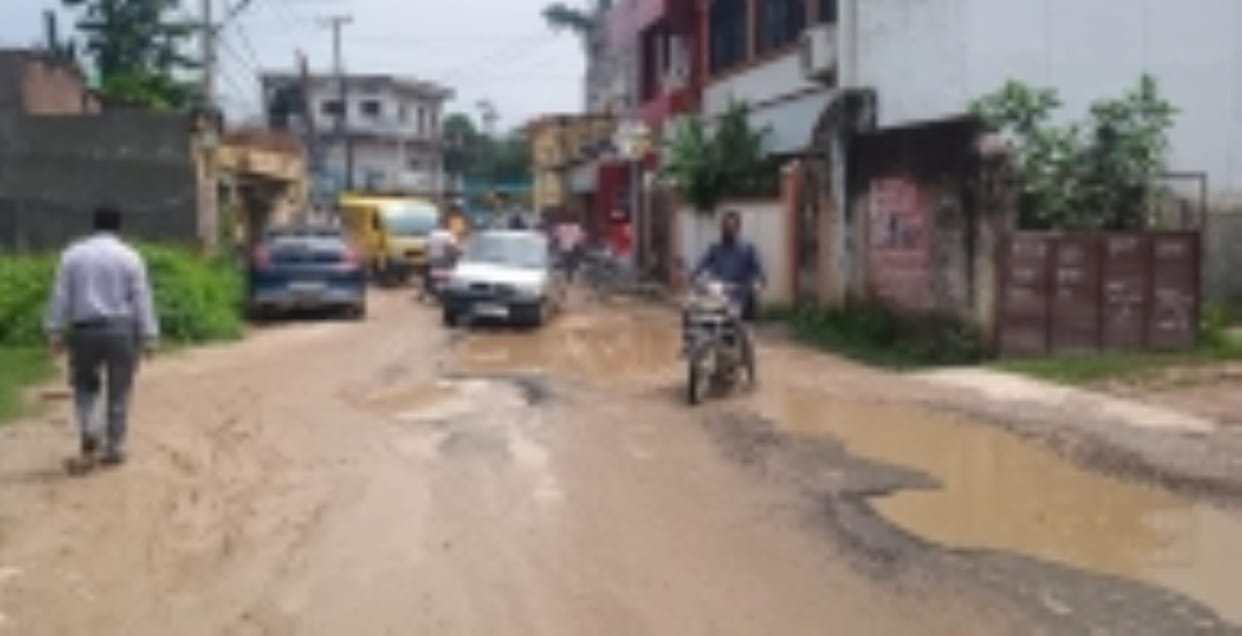 Due to bad road condition, there is problem in going to bus stand