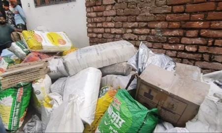Officers woke up after the blast, raided several places, recovered 70 sacks of firecrackers