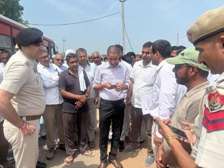 DC visited the waterlogged area and ordered for drainage