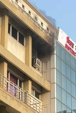 Fire broke out in the AC of the room adjoining the OT, patients were left breathless