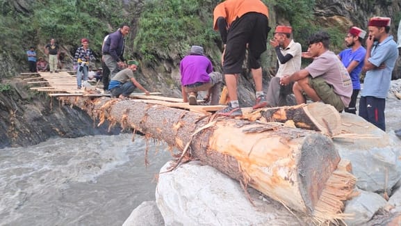 A bridge of hope was built over the Malana drain through hard work