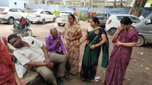 In a dispute over 12 bighas of land, the husband killed his wife by hitting her with a grinding stone