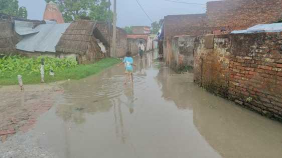 Flood water entered the villages