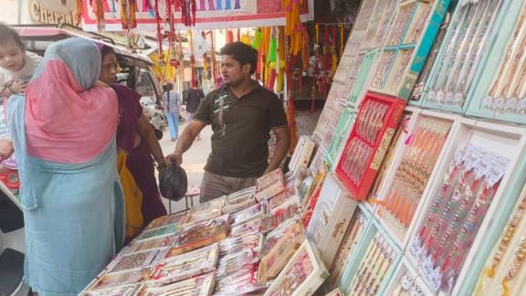 Markets decorated with rakhis, special collection for brothers of all ages