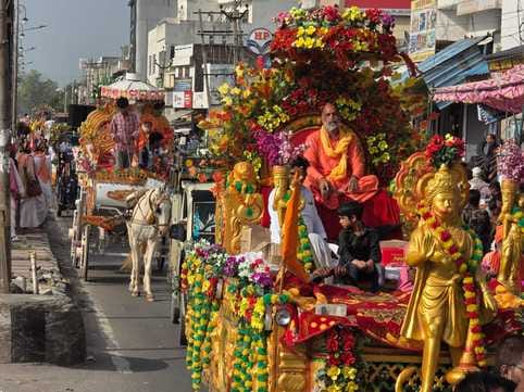 When a bridge was built on the drain, Sangameshwar temple took out a procession after four years