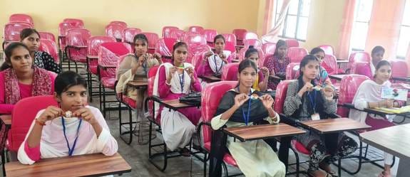Rakhi made by girl students in college
