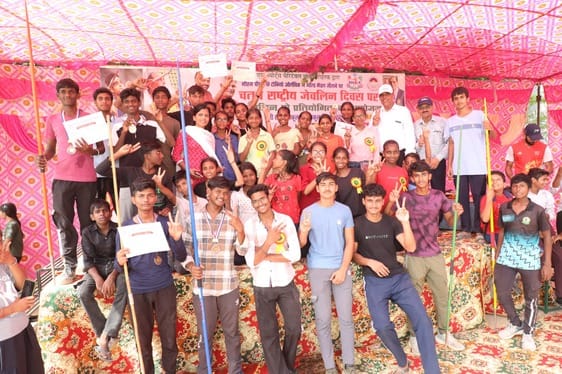 Jatin and Arin threw the javelin at a distance of 60 meters in the javelin throw event