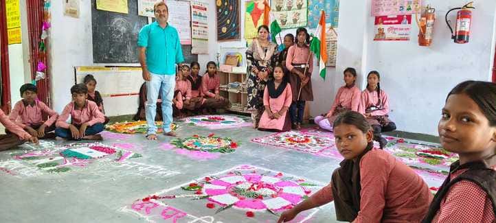 Rangoli competition held among children under Tiranga Abhiyan
