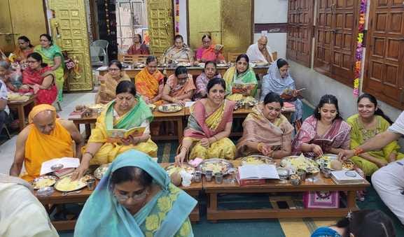 Peace ritual held in Jain temple on full moon day of Shravan month