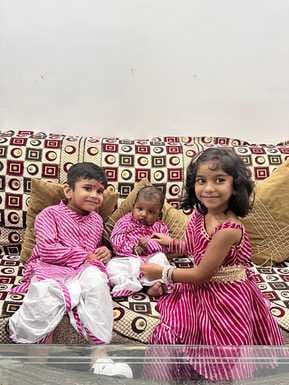 By tying Rakhi, the sisters took a vow to protect