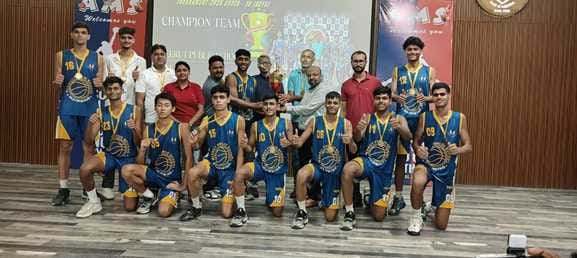 Basketball team hoisted the flag in CBSE Cluster Competition