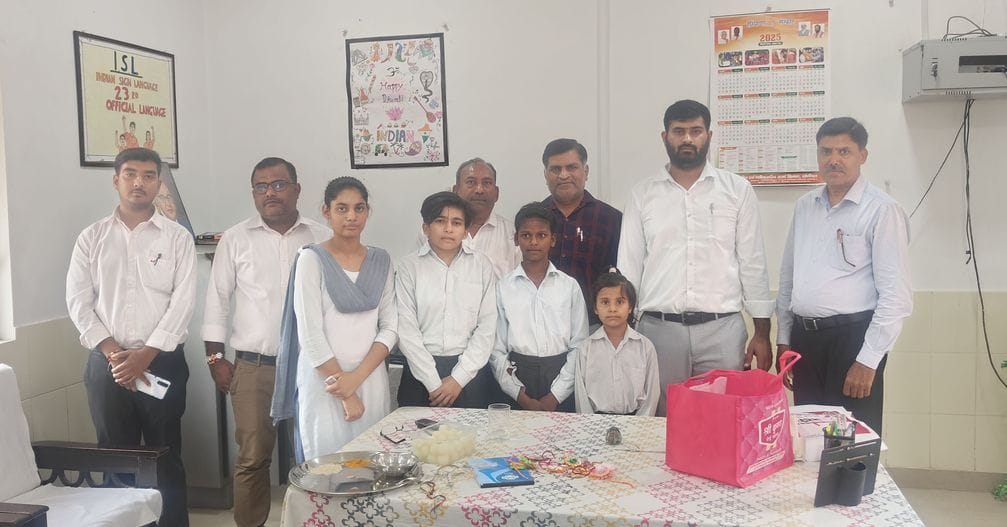 Rakshabandhan festival celebrated with deaf and dumb children