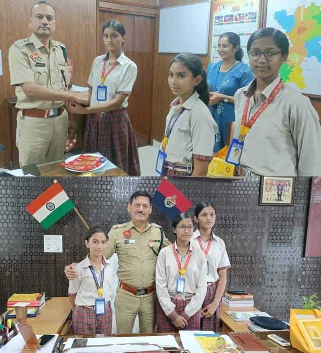 Students tied Rakhi to police officers