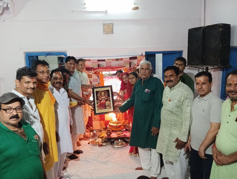 Mata ki Chowki was organized in Purani Mandi
