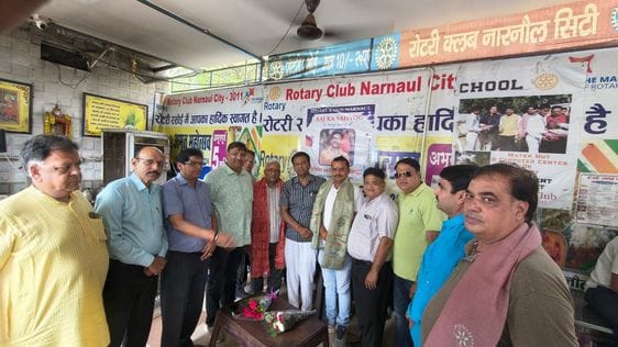 Rakesh, head of Shri Gaud Brahmin Sabha was honored