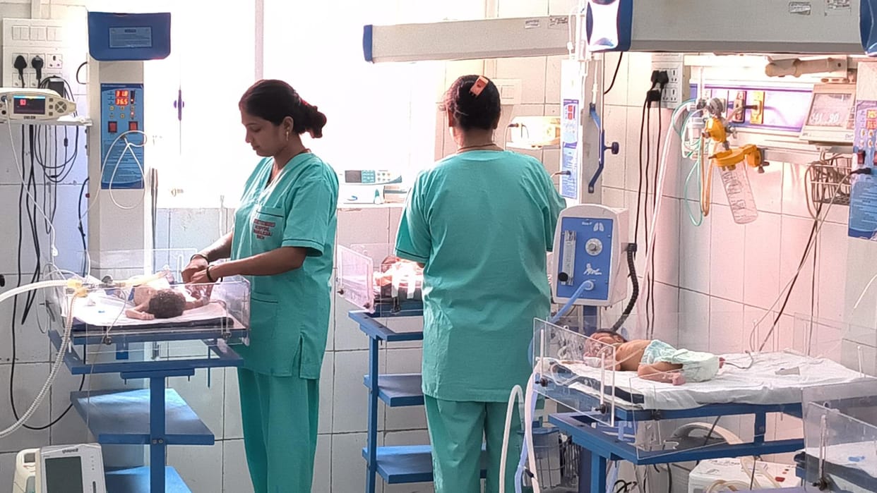Increase in patients in neonatal unit, long queue in OPD