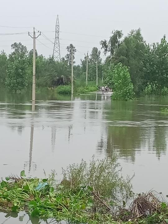 In Naugaon, the river Ban and in Kailsa, the Gangan river drowned the crops