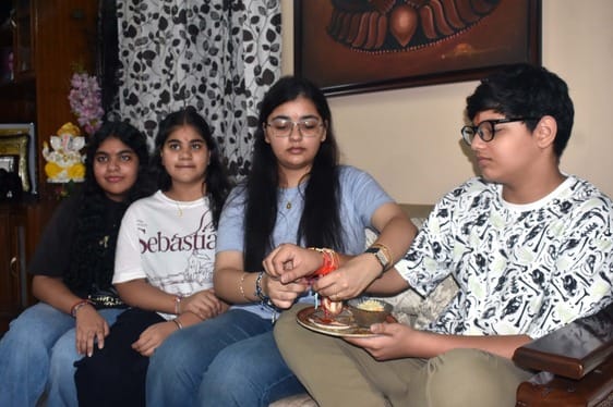 Sisters tied rakhis and brothers took a pledge to protect