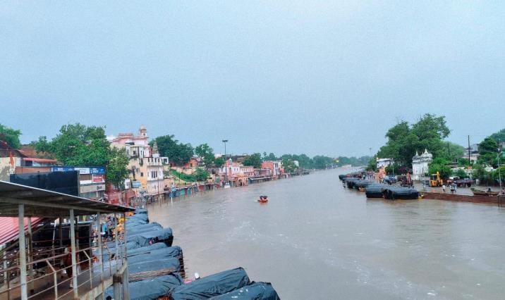 Mandakini and Bardha swelled again due to rain