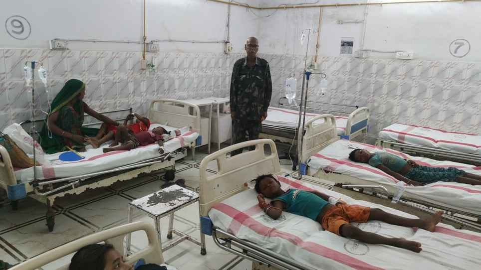 मधेपुरा सदर अस्पताल में भर्ती बच्चे