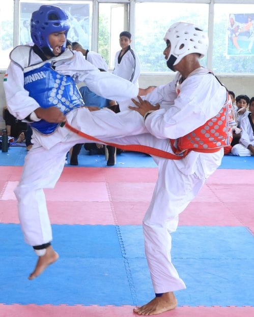 Rohan, Yash, Arpit and Manish were the top in Taekwondo