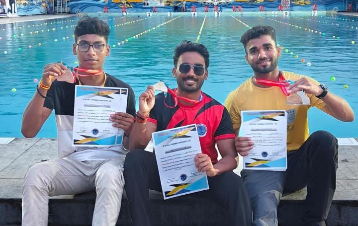 Players from UP won eight medals in the 8th National Fin Swimming Championship