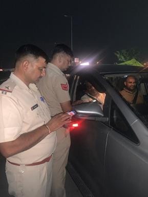 Police issued 25 challans under the campaign