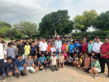 Construction work of synthetic track inaugurated