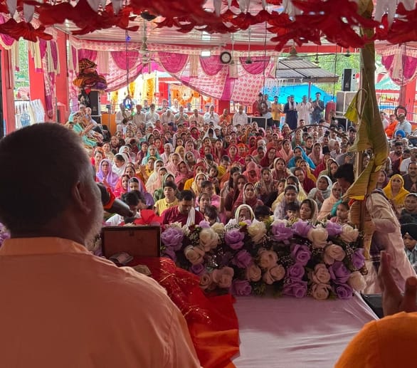 Formal conclusion of Shrimad Bhagwat Katha in Gauri Shankar Mahadev Temple Akshaina