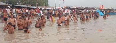 Took a dip in the Ganges, chanting Har Har Gange