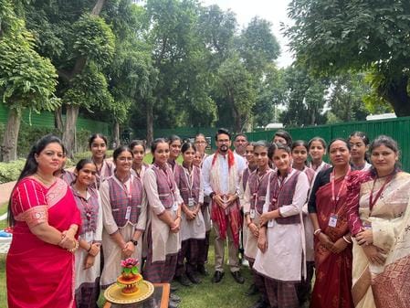 Students tied Rakhi to politicians