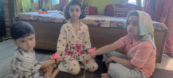 Majalta, Rakhi, Celebration, Little Brother And Sister