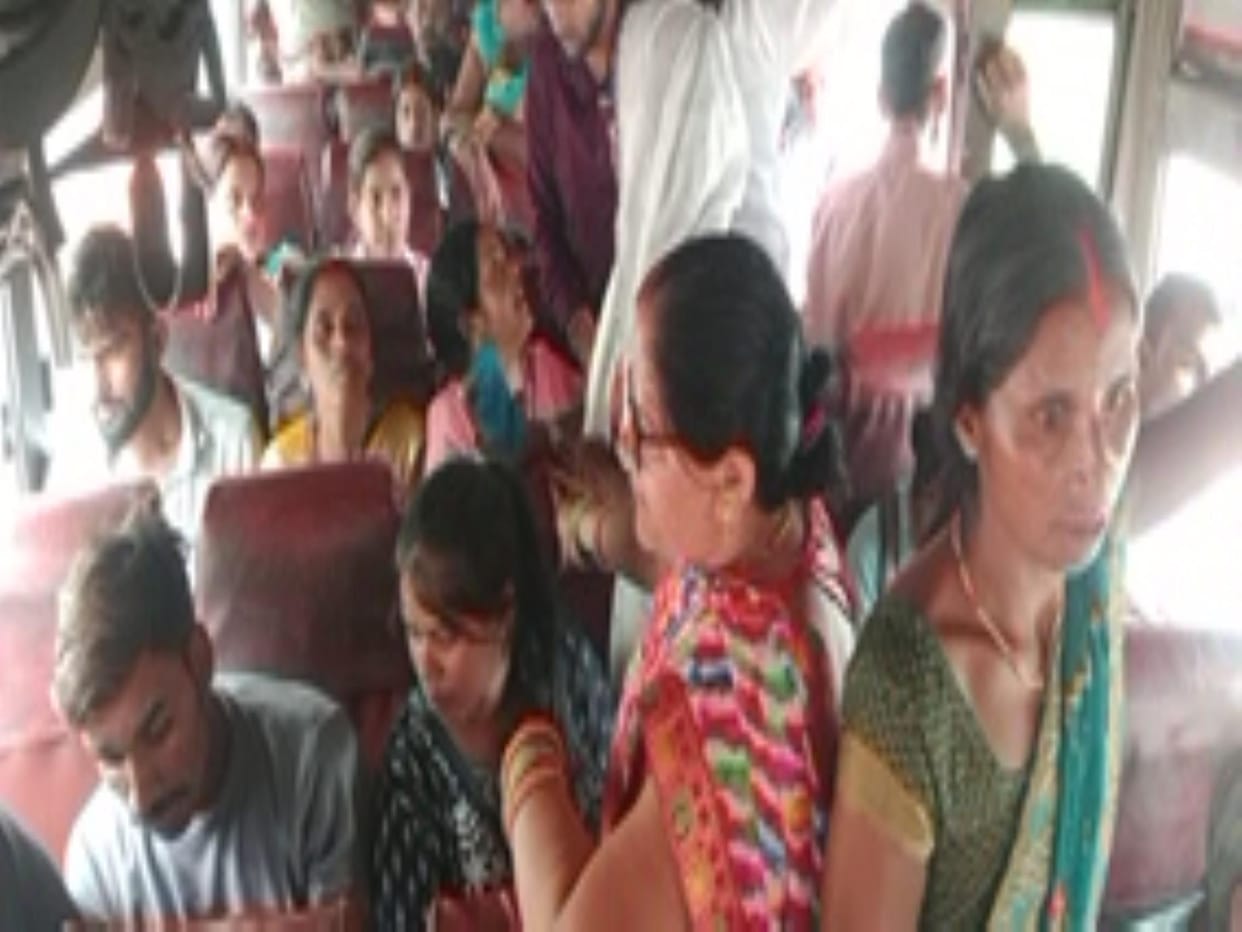 Even after running additional buses, there was a fight and people had to travel standing